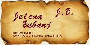 Jelena Bubanj vizit kartica
